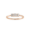 oval and round cut diamond ring in rose gold