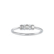 oval and round cut diamond ring in white gold