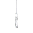 oval shape pave diamond pendant necklace in white gold