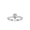 pear cut solitaire lab-grown diamond ring in white gold