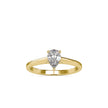 pear cut solitaire lab-grown diamond ring in yellow gold
