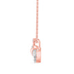 swirl pear prong lab-grown diamond pendant necklace in rose gold