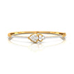 pear two stone diamond bracelet in yellow gold