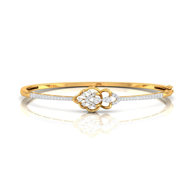 pear two stone diamond bracelet in yellow gold