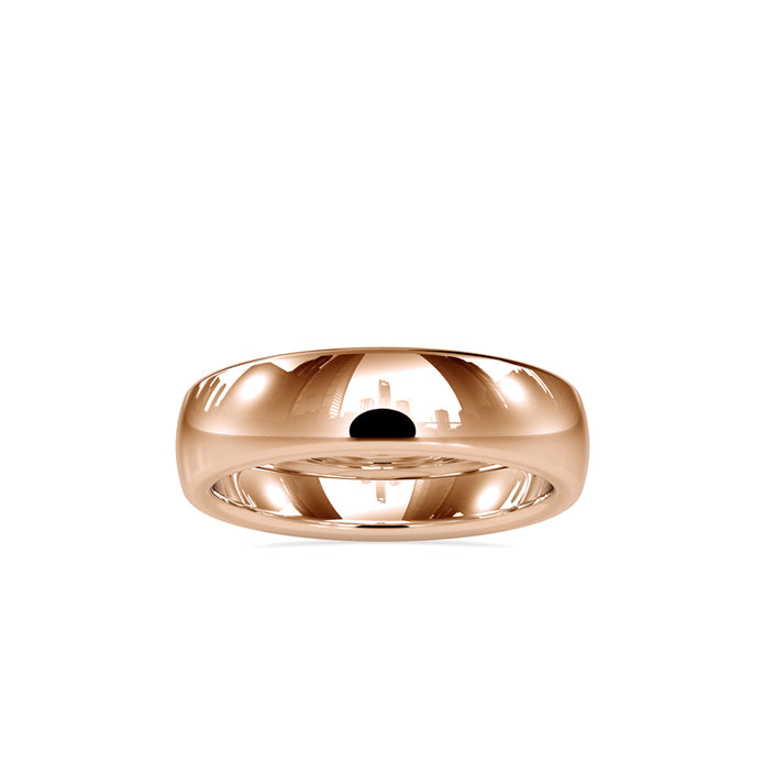 plain unisex rose gold band