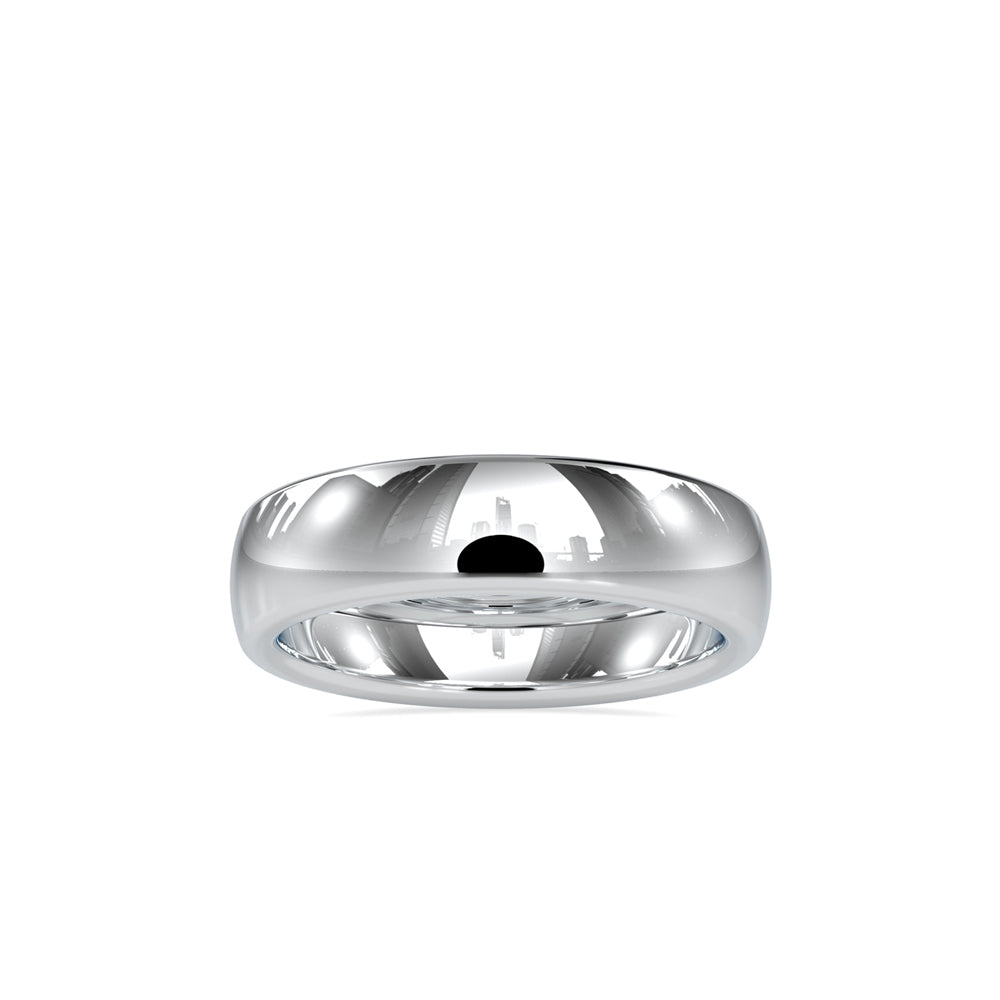 plain unisex white gold band