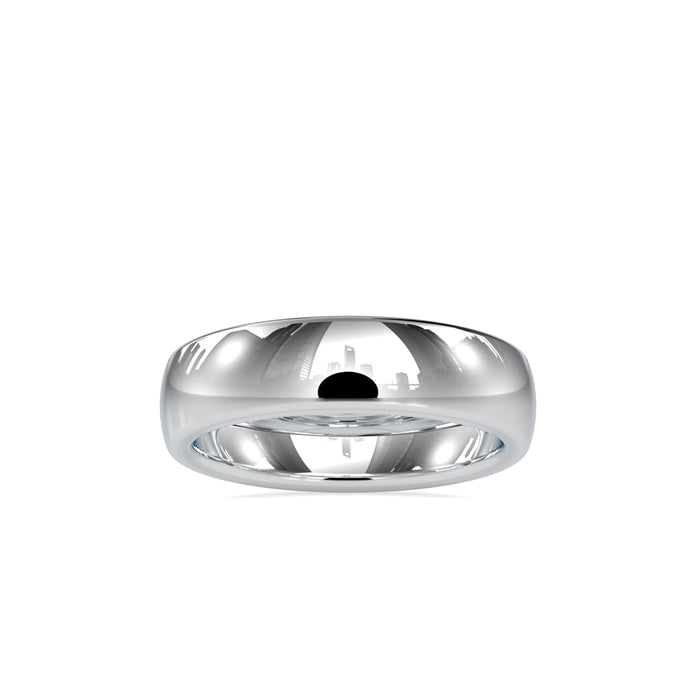 plain unisex white gold band