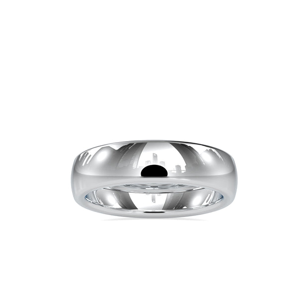 plain unisex white gold band