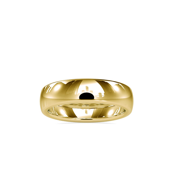 plain unisex yellow gold band