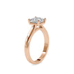 princess prong lab-grown diamond ring in rose gold