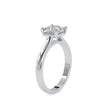 princess prong lab-grown diamond ring in white gold