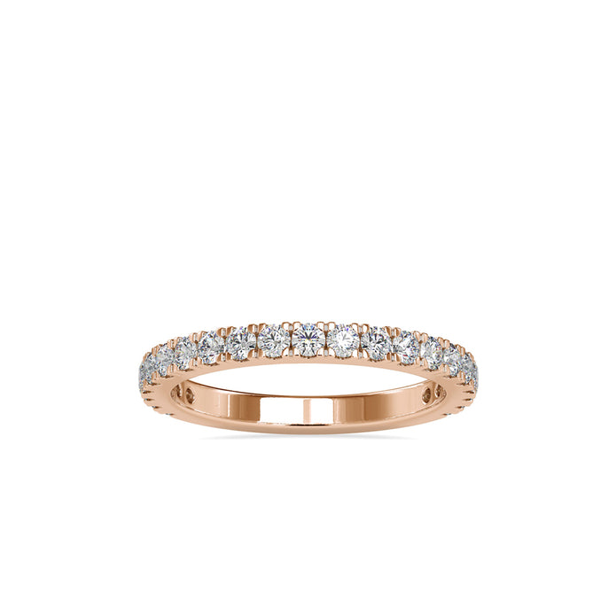 prong half eternity lab-grown diamond ring in rose gold