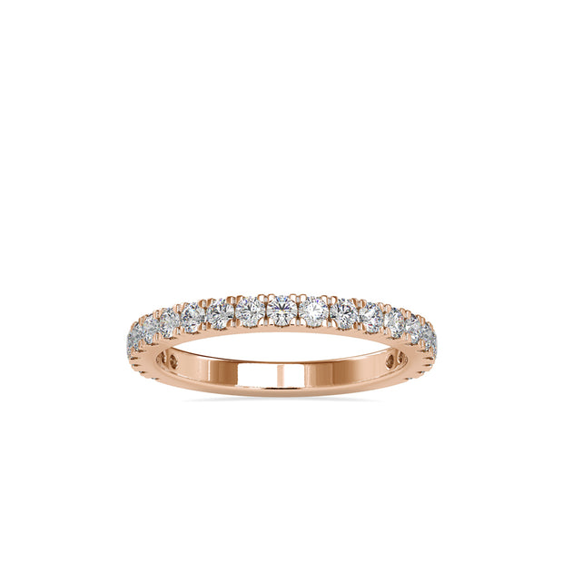 prong half eternity lab-grown diamond ring in rose gold