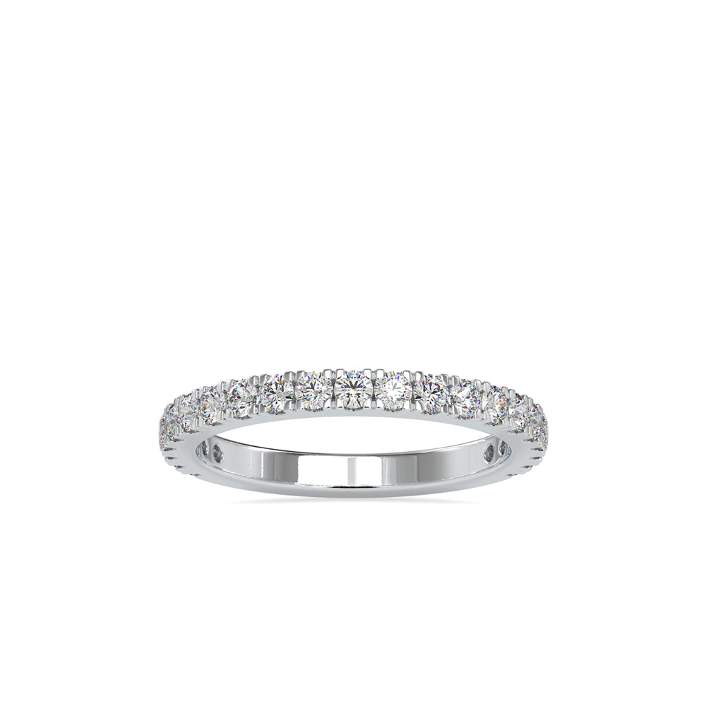 prong half eternity lab-grown diamond ring in white gold