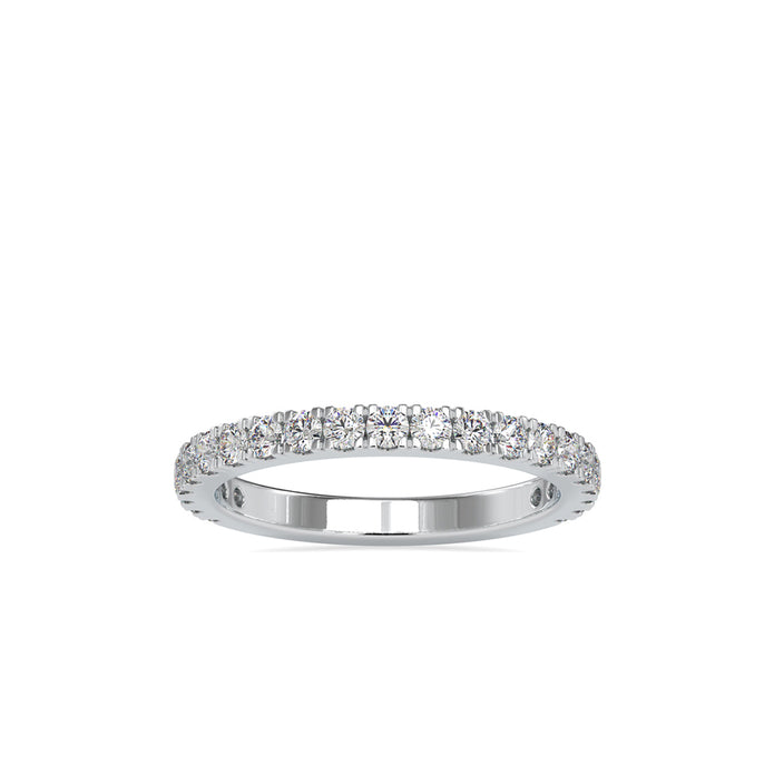 prong half eternity lab-grown diamond ring in white gold