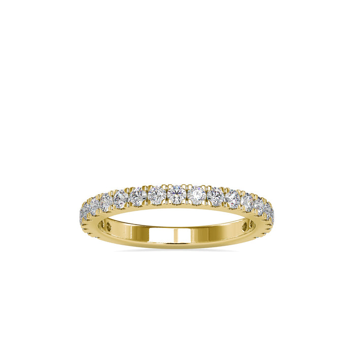 prong half eternity lab-grown diamond ring in yellow gold