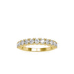 prong half eternity lab-grown diamond ring in yellow gold