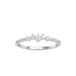 prong set diamond ring in white gold