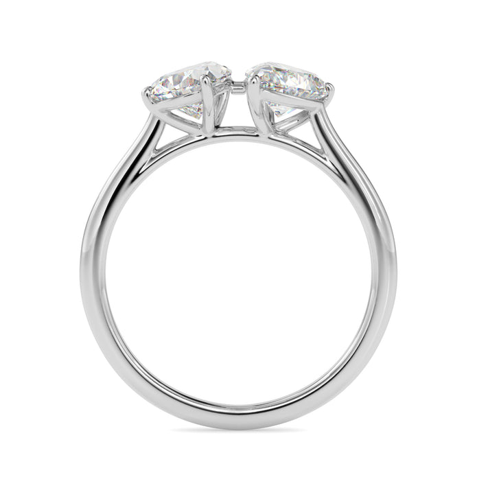 1.77Ct Pear Two Stone Lab-Grown Diamond Toi Et Moi Gold Ring