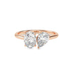 1.88Ct Pear & Oval Lab-Grown Diamond Toi Et Moi Gold Ring