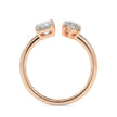 1.94Ct Emerald & Marquise Lab-Grown Diamond Toi Et Moi Gold Ring