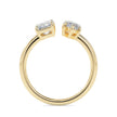 1.94Ct Emerald & Marquise Lab-Grown Diamond Toi Et Moi Gold Ring