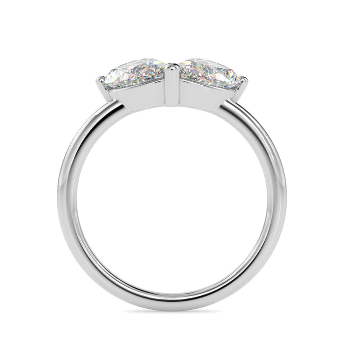 1.62Ct Teardrop Shape Pear Lab-Grown Diamond Toi Et Moi Gold Ring