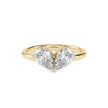 1.62Ct Teardrop Shape Pear Lab-Grown Diamond Toi Et Moi Gold Ring