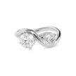 1.84Ct Round & Pear Lab-Grown Diamond Toi Et Moi Gold Ring