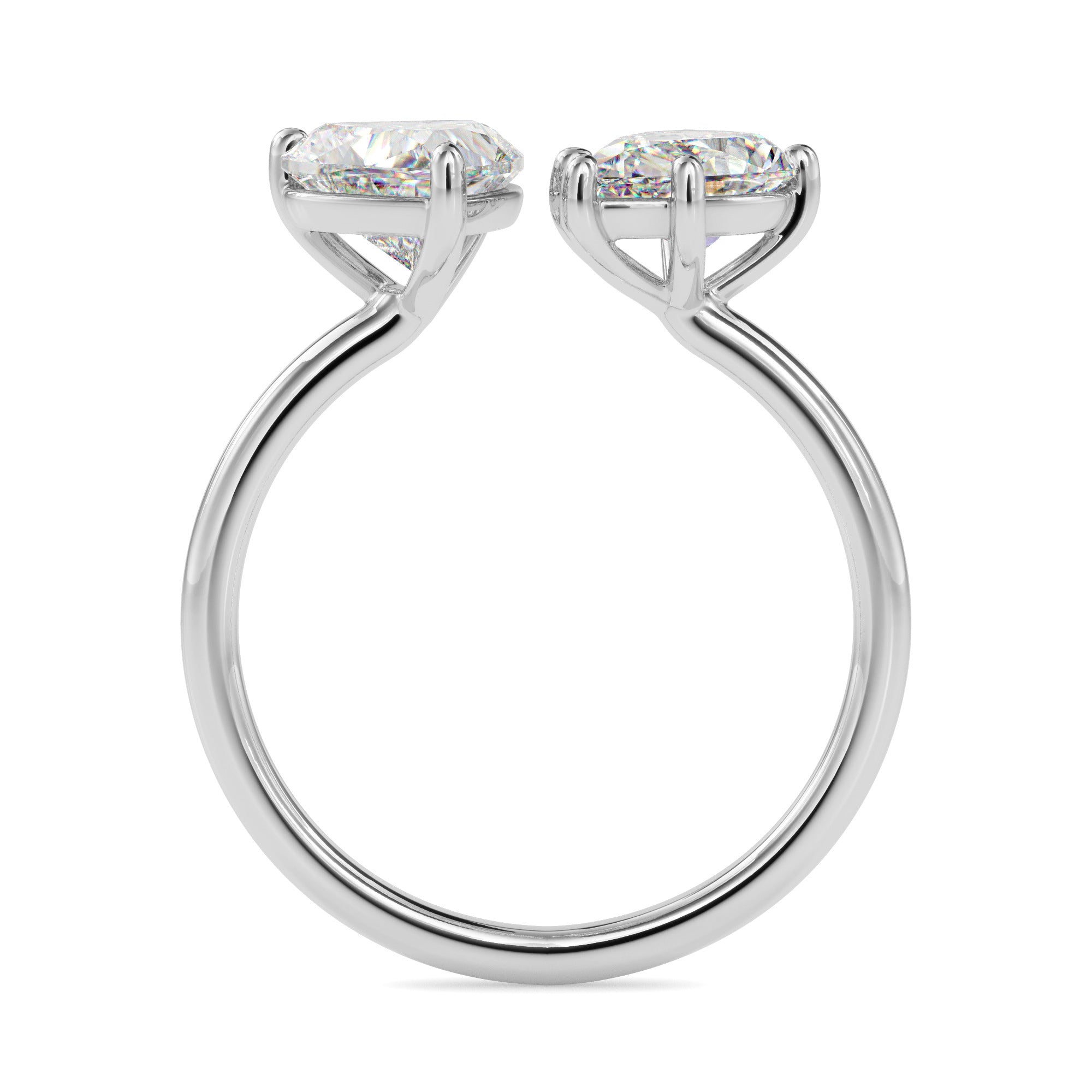 1.87Ct Heart & Pear Lab-Grown Diamond Toi Et Moi Gold Ring