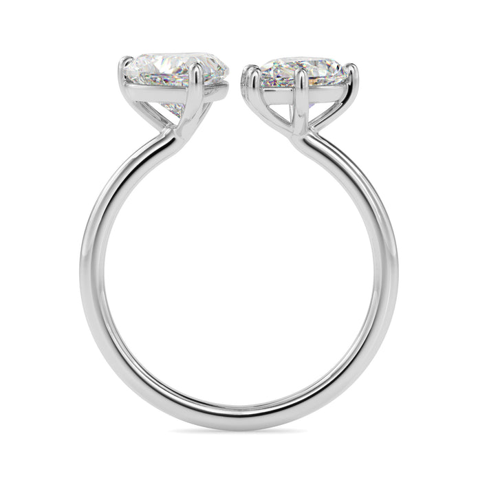 1.87Ct Heart & Pear Lab-Grown Diamond Toi Et Moi Gold Ring