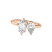 1.75Ct Pear & Marquise Lab-Grown Diamond Toi Et Moi Gold Ring