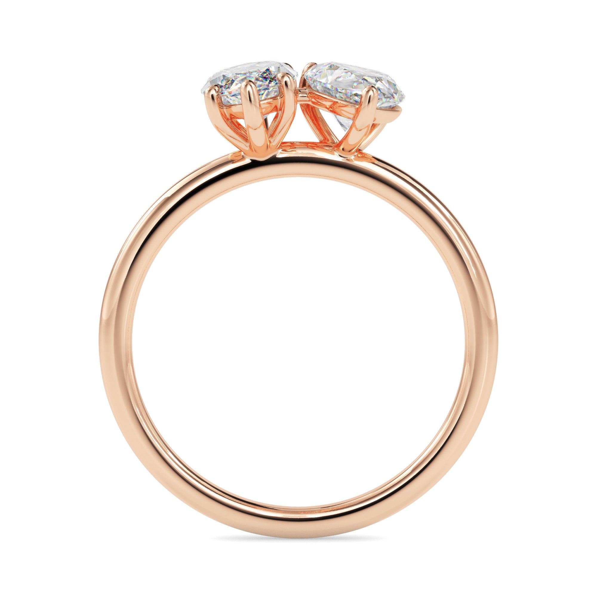 1.75Ct Pear & Marquise Lab-Grown Diamond Toi Et Moi Gold Ring