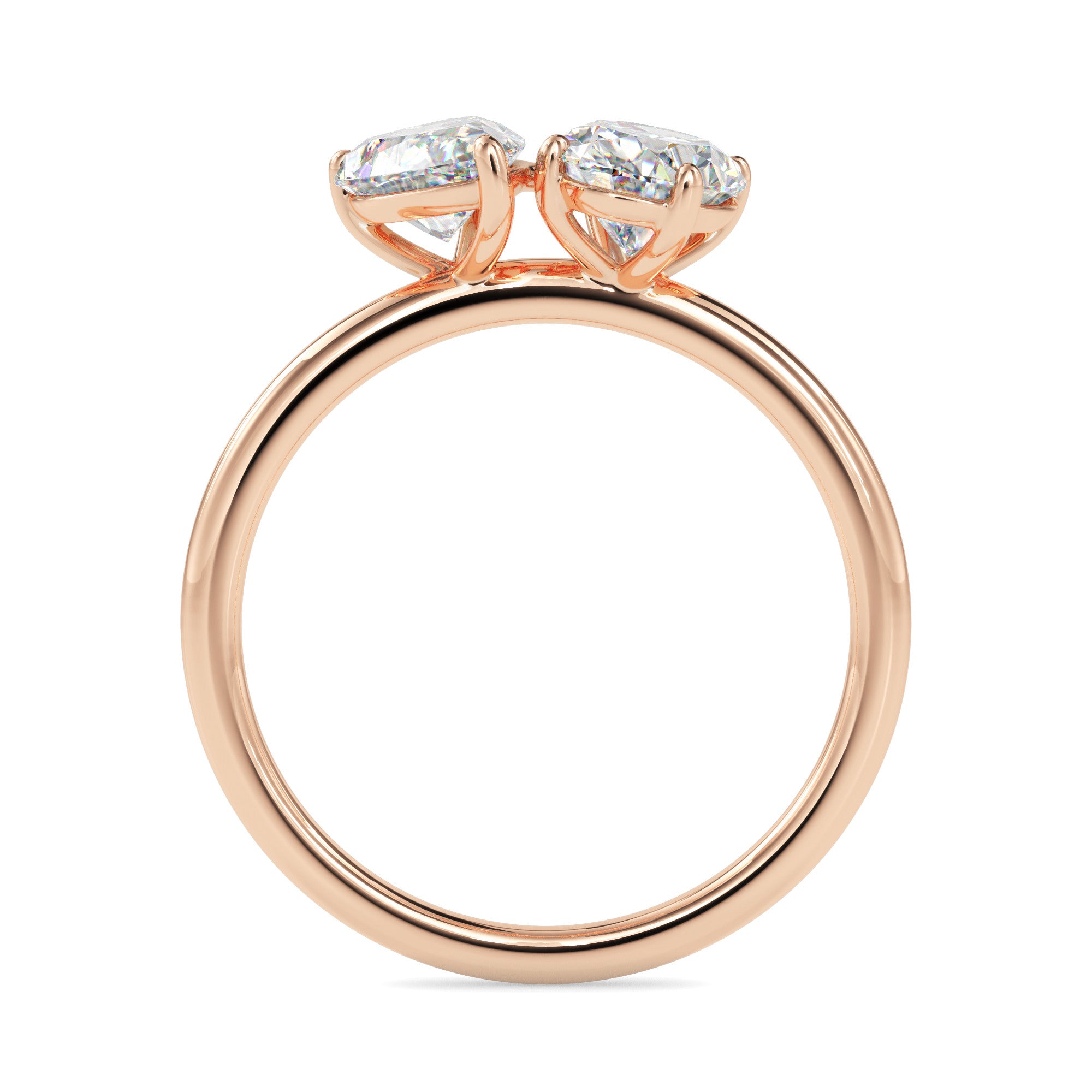 1.88Ct Oval & Pear Lab-Grown Diamond Toi Et Moi Gold Ring