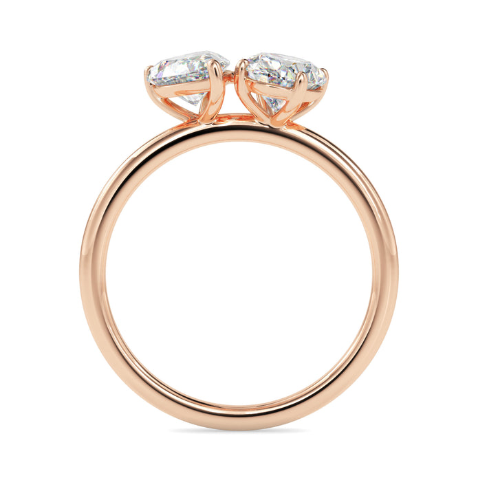 1.88Ct Oval & Pear Lab-Grown Diamond Toi Et Moi Gold Ring
