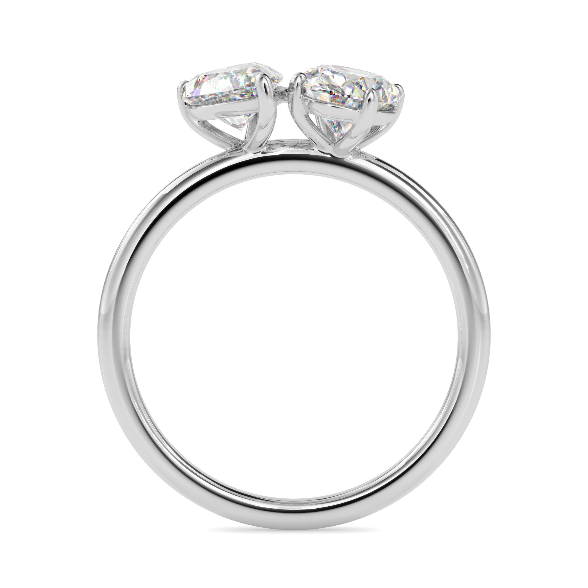 1.88Ct Oval & Pear Lab-Grown Diamond Toi Et Moi Gold Ring
