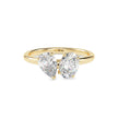 1.88Ct Oval & Pear Lab-Grown Diamond Toi Et Moi Gold Ring