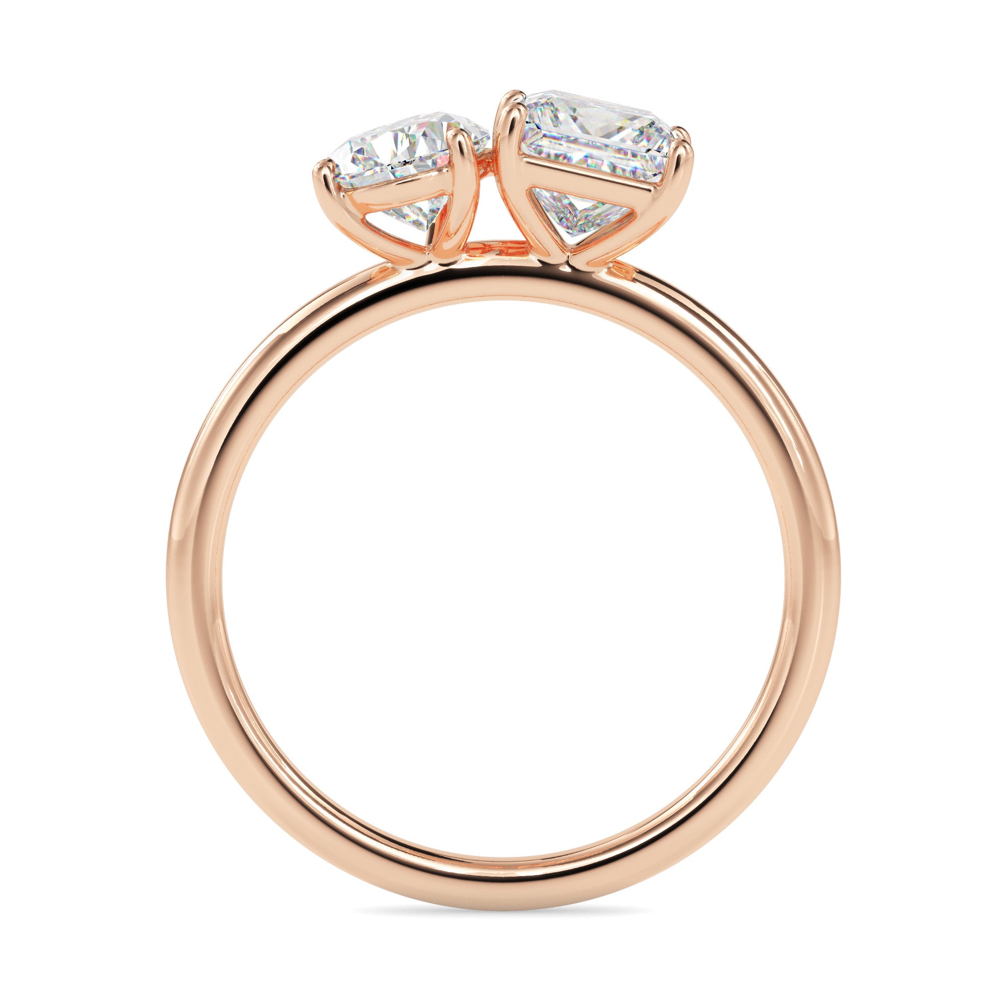1.93Ct Princess & Pear Lab-Grown Diamond Toi Et Moi Gold Ring