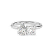 1.93Ct Princess & Pear Lab-Grown Diamond Toi Et Moi Gold Ring