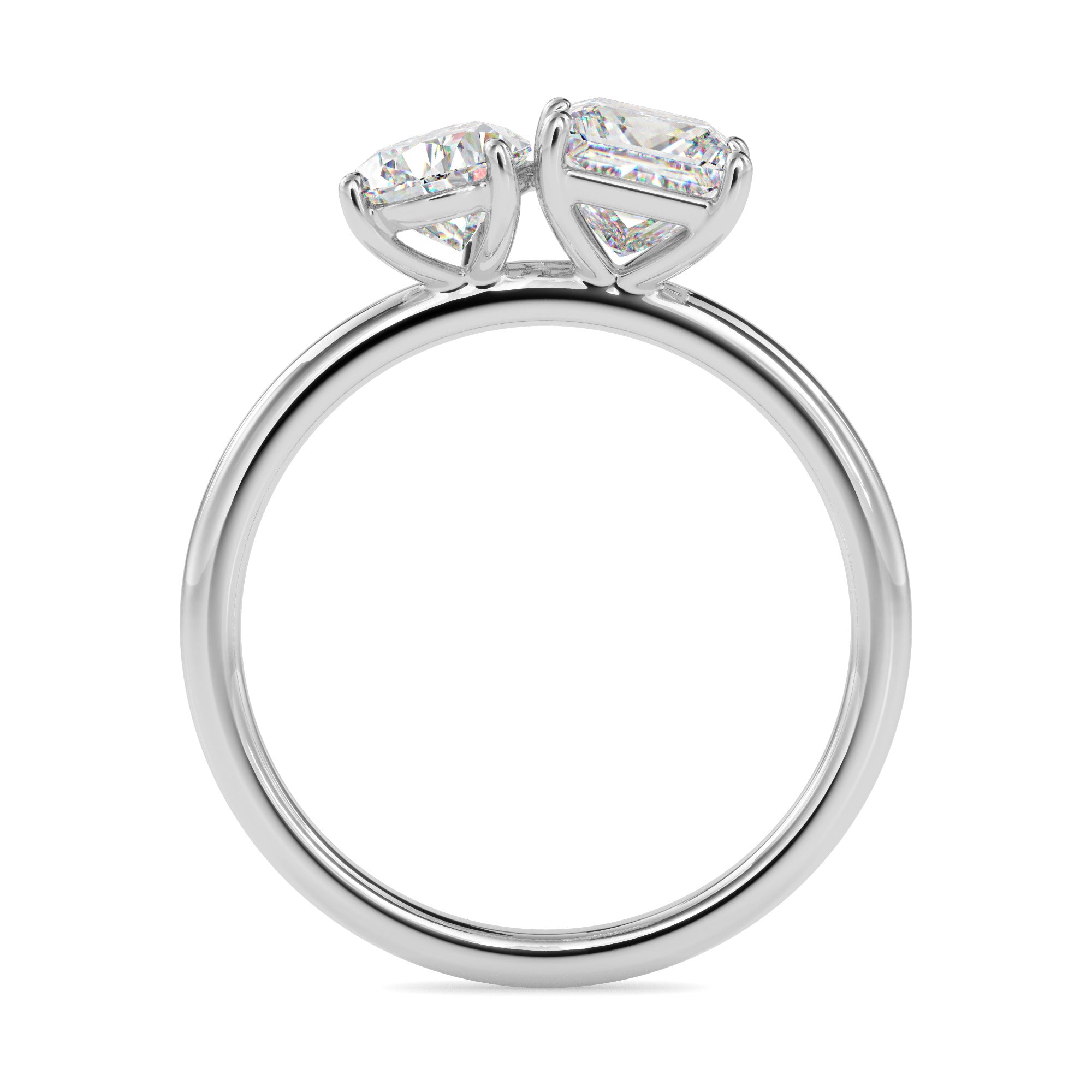 1.93Ct Princess & Pear Lab-Grown Diamond Toi Et Moi Gold Ring