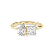 1.93Ct Princess & Pear Lab-Grown Diamond Toi Et Moi Gold Ring