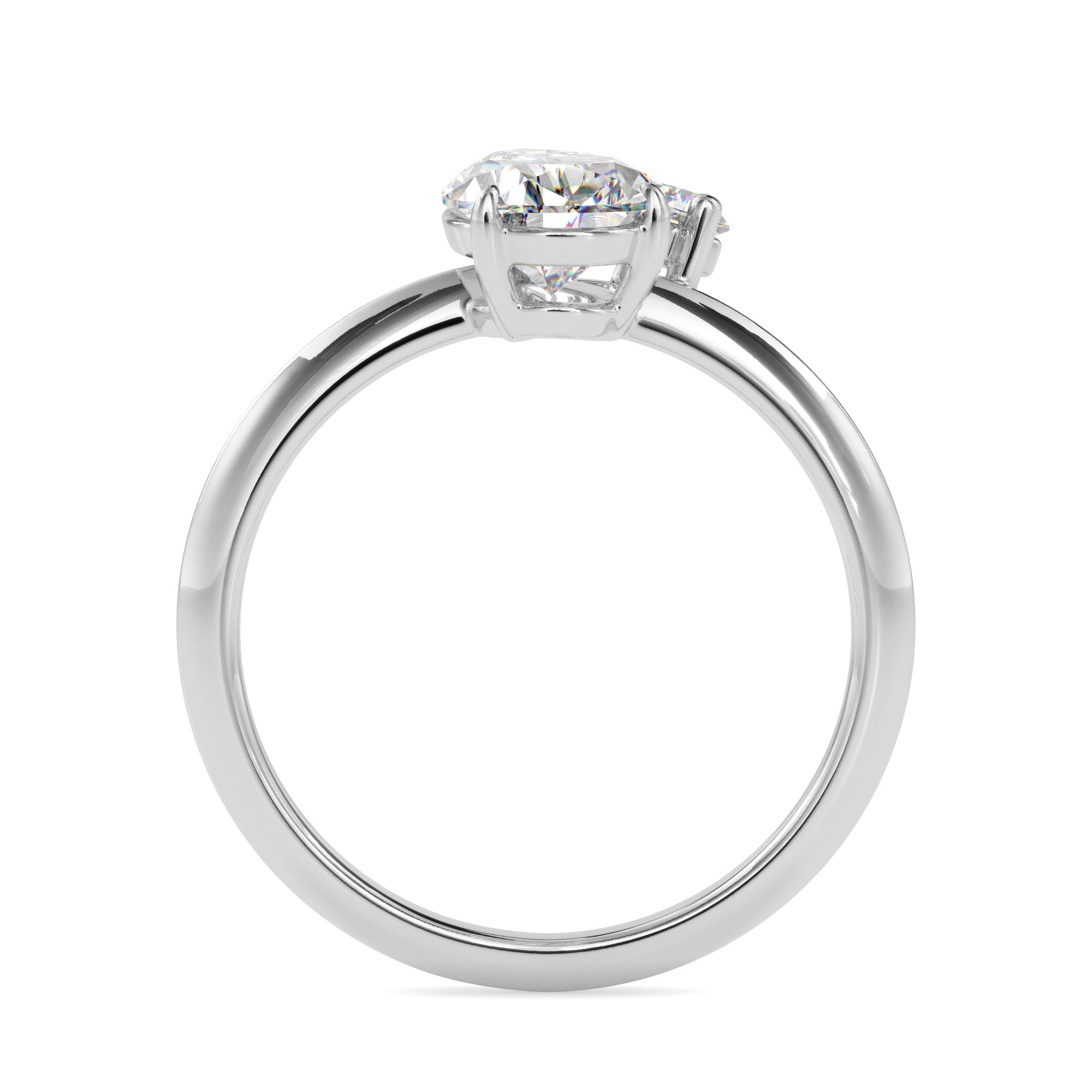 1.88Ct Pear & Baguette Lab-Grown Diamond Toi Et Moi Gold Ring