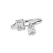 1.88Ct Pear & Emerald Lab-Grown Diamond Toi Et Moi Gold Ring