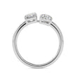 1.88Ct Pear & Emerald Lab-Grown Diamond Toi Et Moi Gold Ring