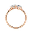 1.97Ct Emerald Cut Two Stone Lab-Grown Diamond Toi Et Moi Gold Ring