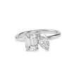 1.95Ct Emerald & Marquise Lab-Grown Diamond Toi Et Moi Gold Ring