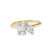 1.95Ct Emerald & Marquise Lab-Grown Diamond Toi Et Moi Gold Ring