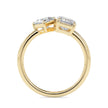 1.90Ct Emerald & Princess Lab-Grown Diamond Toi Et Moi Gold Ring