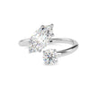 1.88Ct Round & Marquise Lab-Grown Diamond Toi Et Moi Gold Ring