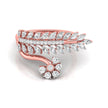 0.76Ct Leaf & Floral Design Marquise And Round Cut Lab-Grown Diamond Ring